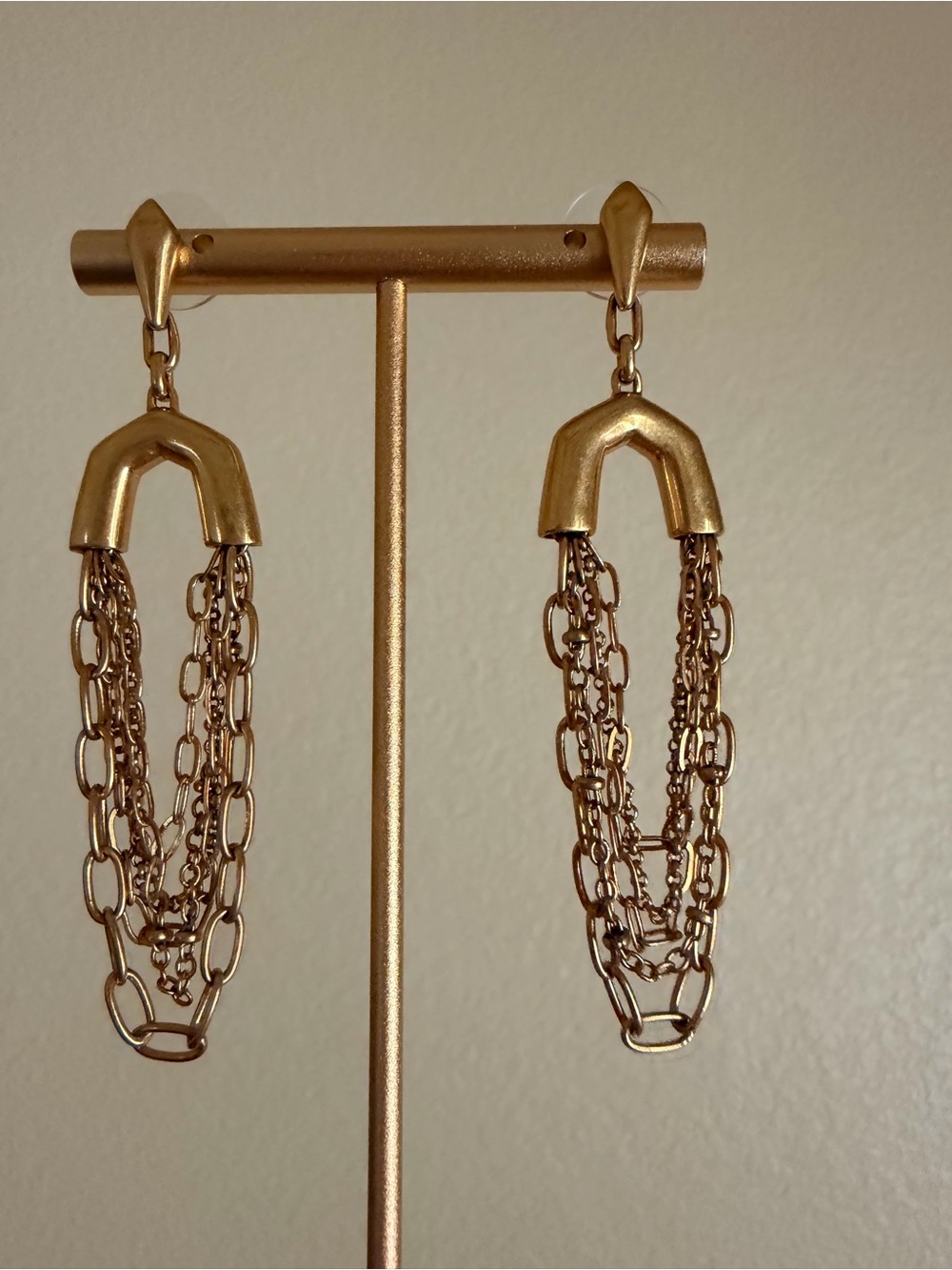 Kendra Scott Gold Multi-Chain Drop Earrings
